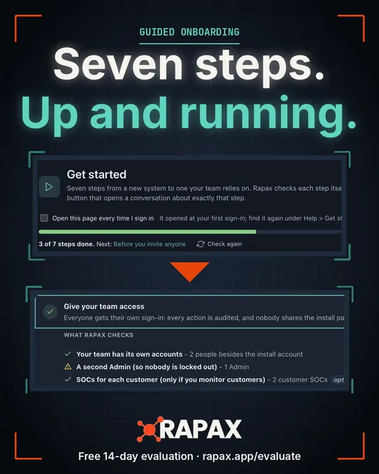 Video: Up and Running. Seven checked steps from a new system to one you rely on.
