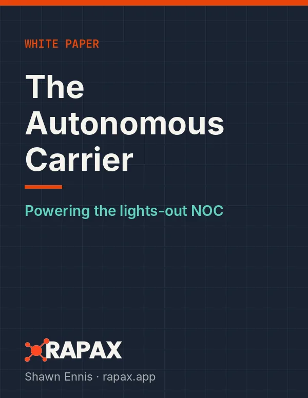 Cover of the Rapax white paper The Autonomous Carrier